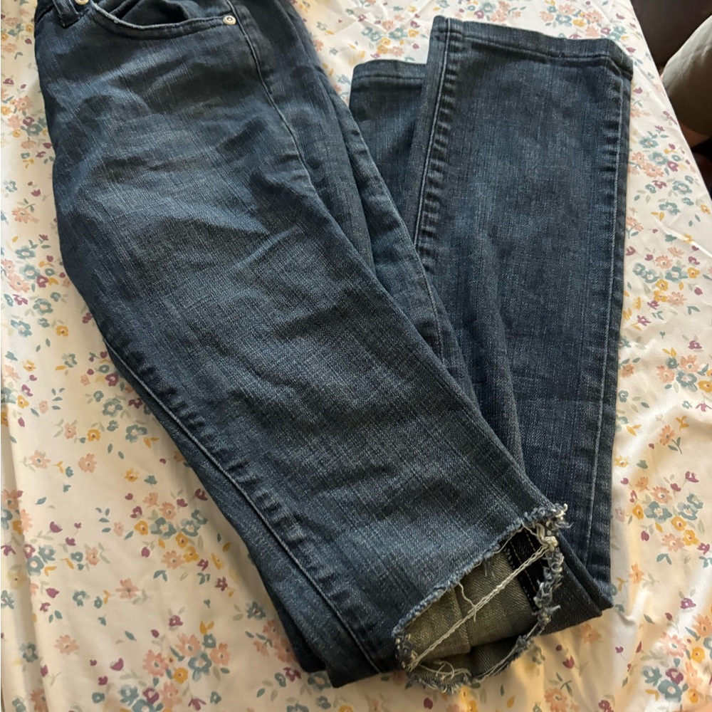 Pepe Jeans Distressed Blue Cropped Denim low rise skinny